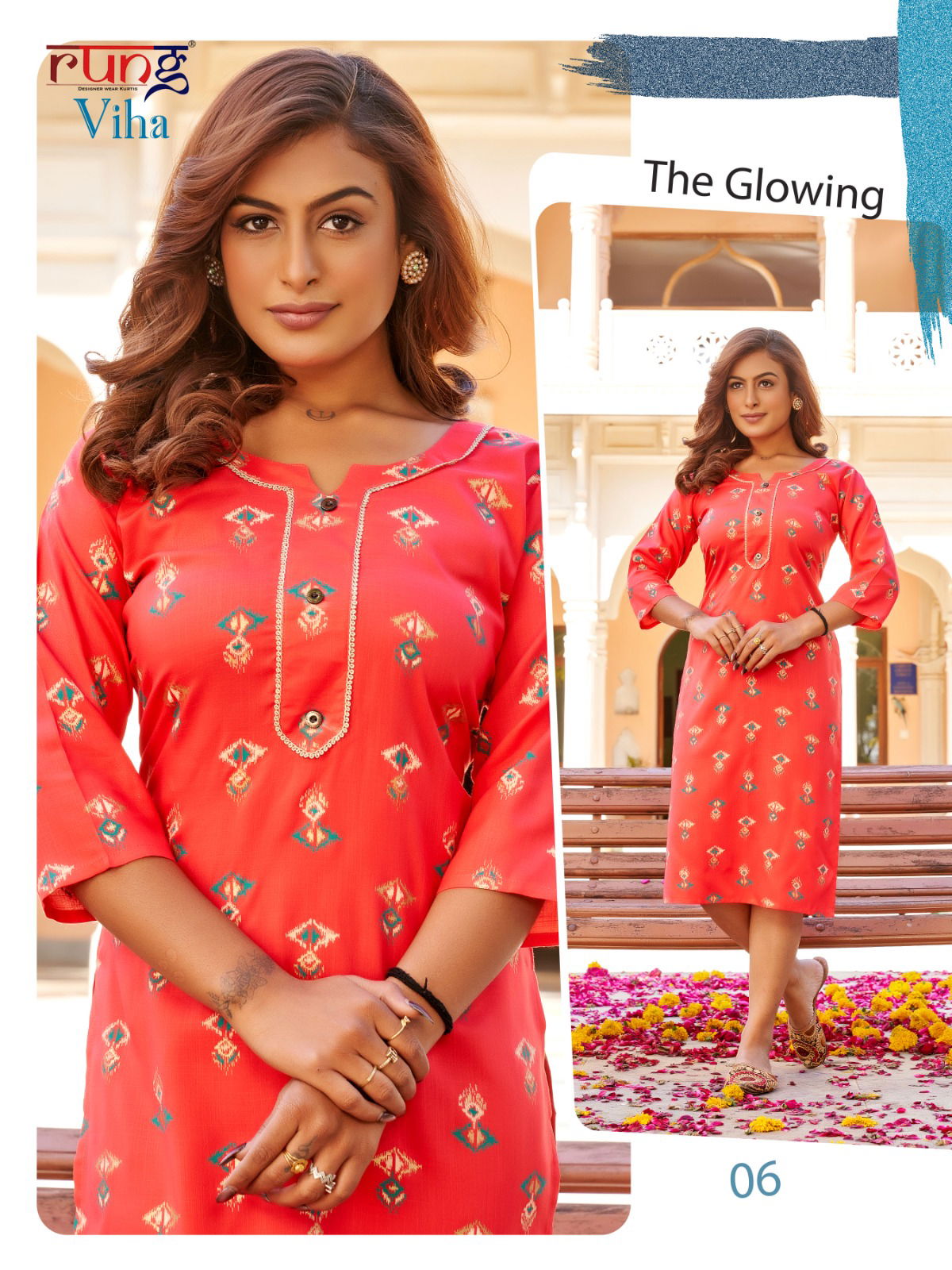 Viha By Rung Casual Printed Kurtis Wholesale Clothing Suppliers In India